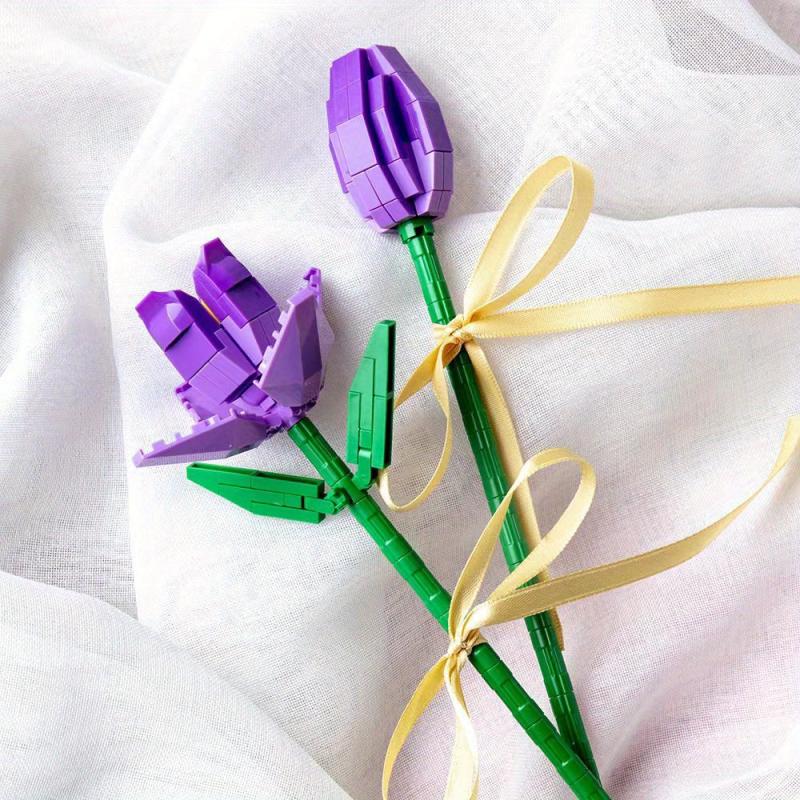 2pcs Flowers Bouquet Blocks Home Decor & Birthday Gift