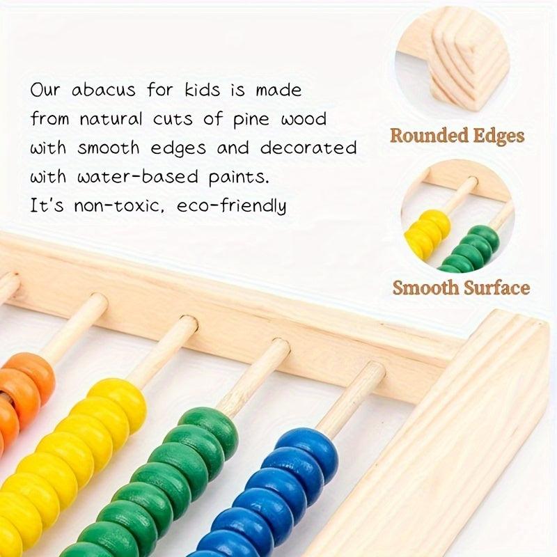 Wooden Abacus For Kids Math Counters Classic Counting Tool Toys
