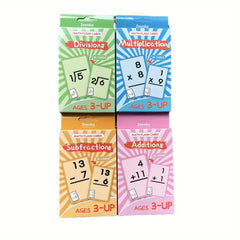 Math Flash Cards For Kids 36 Pcs Addition Subtraction Multiplication & Division