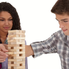 Wooden Blocks Stacking Tower Game for 1+ Players