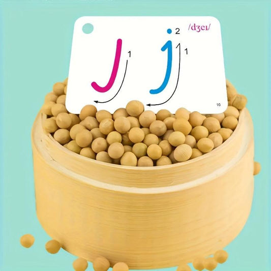 English Letter Reading Cards for Kids, Uppercase and Lowercase Recognition
