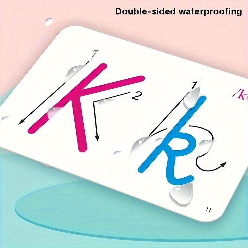 English Letter Reading Cards for Kids, Uppercase and Lowercase Recognition