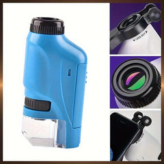 Children's Handheld Microscope Kit 60-120x with LED Light