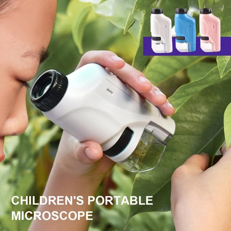 Children's Handheld Microscope Kit 60-120x with LED Light