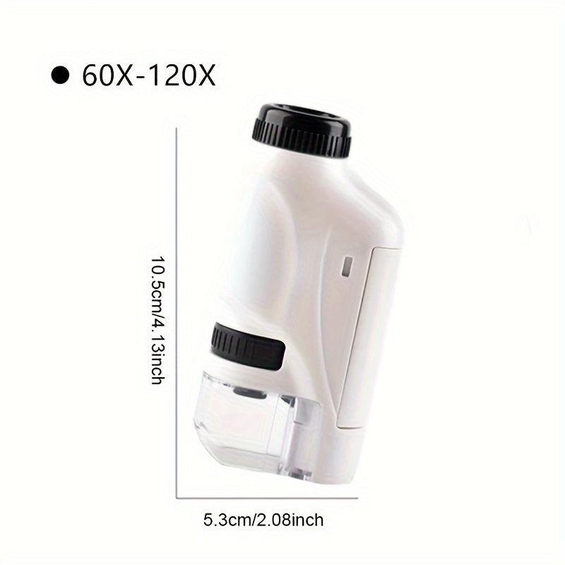 Children's Handheld Microscope Kit 60-120x with LED Light
