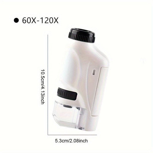 Children's Handheld Microscope Kit 60-120x with LED Light
