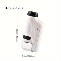 Children's Handheld Microscope Kit 60-120x with LED Light