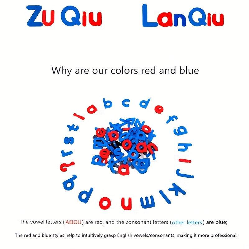Educational Magnetic Stickers Red & English Letters Toy