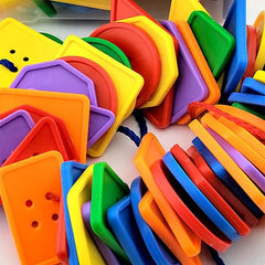 Kindergarten Building Blocks Educational Toy with Geometric Buttons