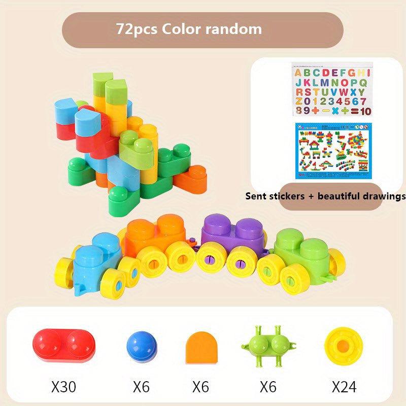 Building Blocks Toy Set DIY Educational Toys 72 Pieces
