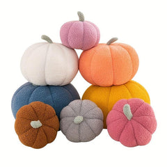 Plush Pumpkin Throw Pillows for Halloween Decor