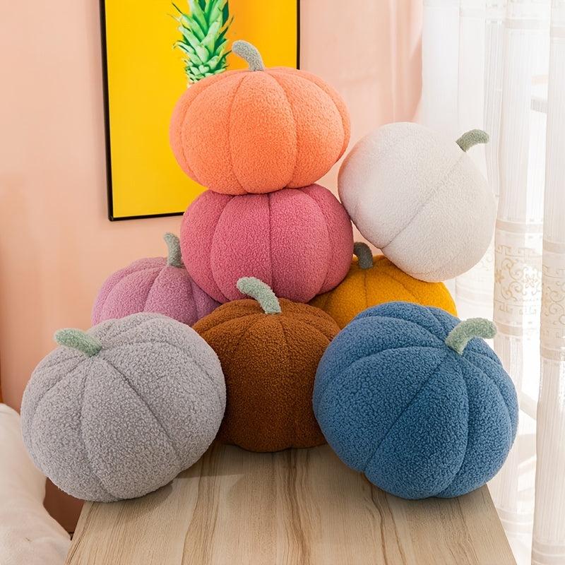 Plush Pumpkin Throw Pillows for Halloween Decor