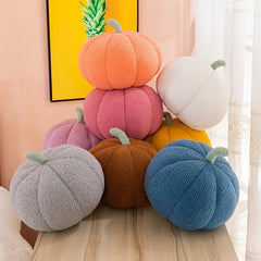 Plush Pumpkin Throw Pillows for Halloween Decor