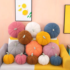 Plush Pumpkin Throw Pillows for Halloween Decor
