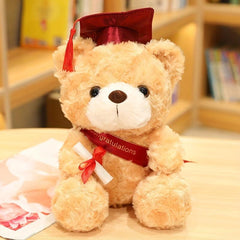 23cm Graduation Bear Plush Toy w/ Hat Kids Adult Gift
