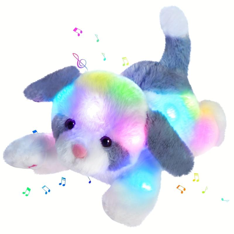 10in Glow Music Crawling Dog Plush Toy Soft Stuffed Animal Timer