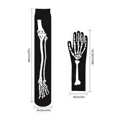 Halloween Skeleton Costume Skeleton Tights Skeleton Gloves Women