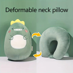Dinosaur U Shaped Pillow Deformable Doll Soft Car Neck Support Cushion