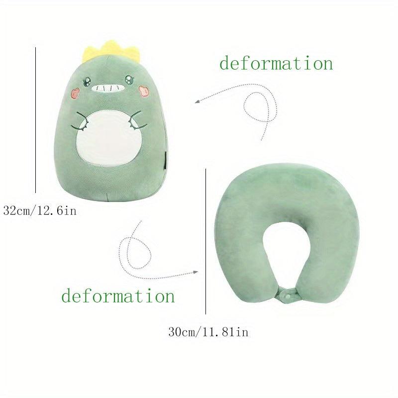 Dinosaur U Shaped Pillow Deformable Doll Soft Car Neck Support Cushion