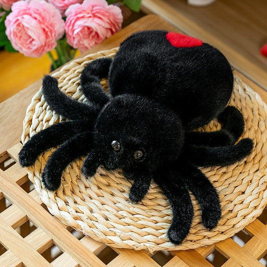 Red Tail Spider Plush Toy Halloween Bar Doll Funny Simulation