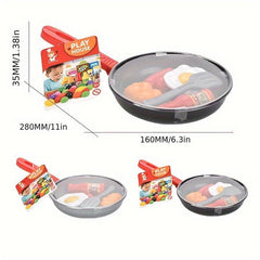 8pcs Kitchen Toy Set Simulation Cookware Pot Pan Cooking Play House Toy
