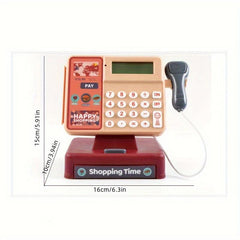 Cash Register Pretend Play Toy with Scanner and Credit Card