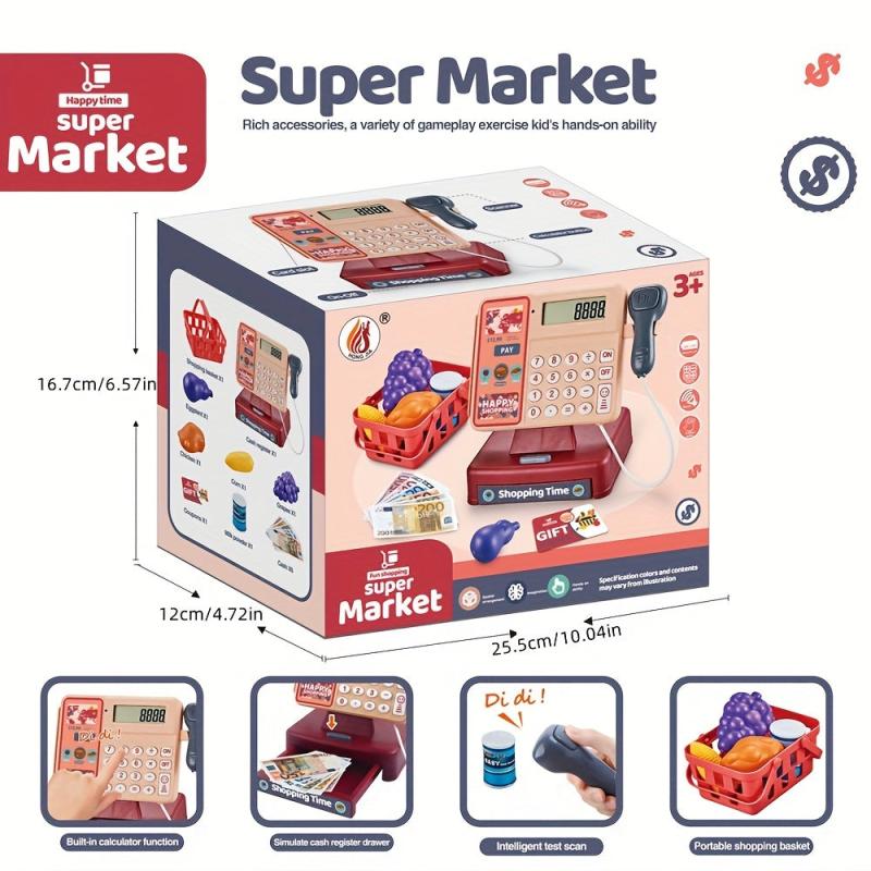 Cash Register Pretend Play Toy with Scanner and Credit Card