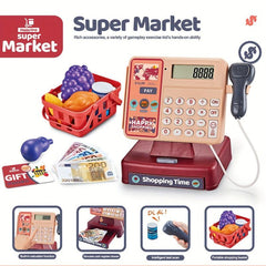 Cash Register Pretend Play Toy with Scanner and Credit Card