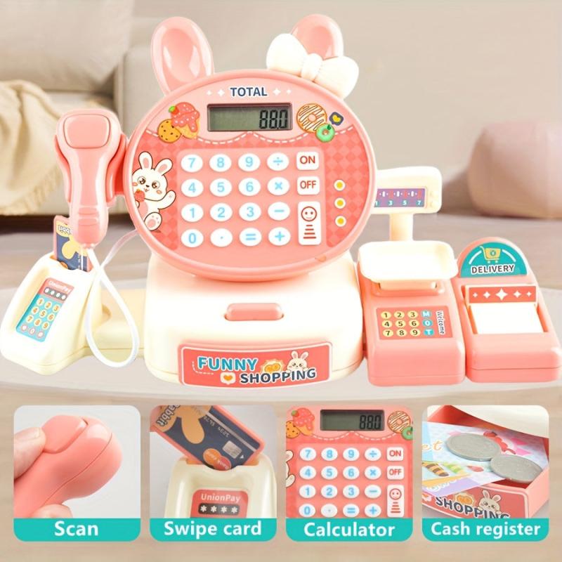Supermarket Cash Register Set Interactive Play House Toy