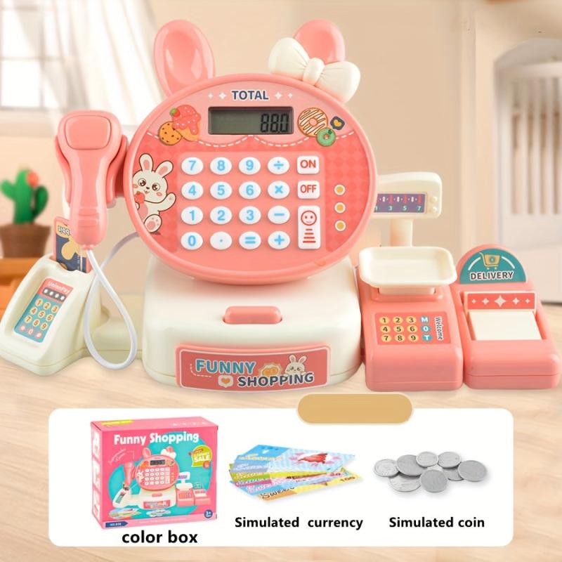 Supermarket Cash Register Set Interactive Play House Toy