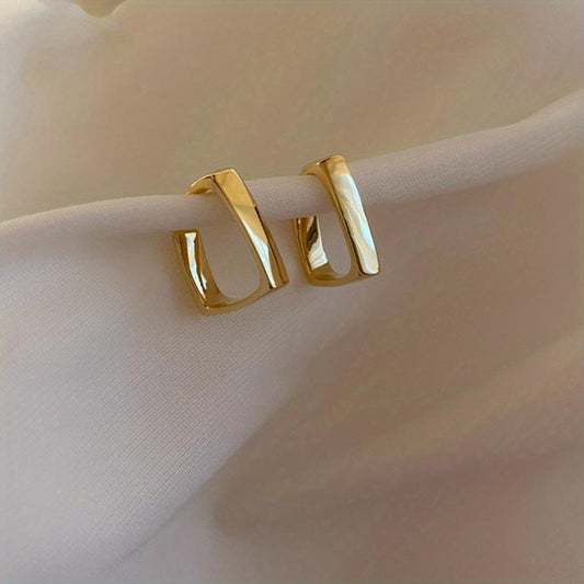 Irregular Geometric Metal Earrings for Women Jewelry Gift