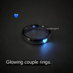 Love Night Light Rings for Couples - Adjustable Pair for Girlfriends