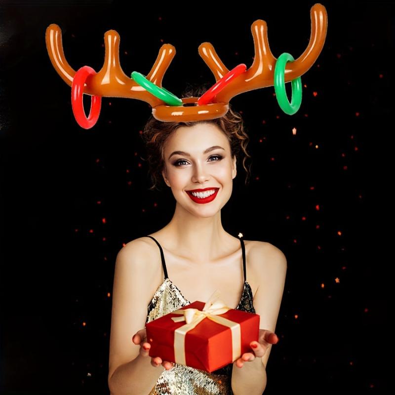 Inflatable Antlers & Circles Set for Holiday Party Costume
