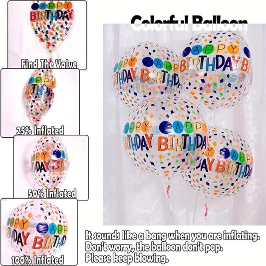 Colorful Polka Dot 4D Transparent Balloons for Home Decoration