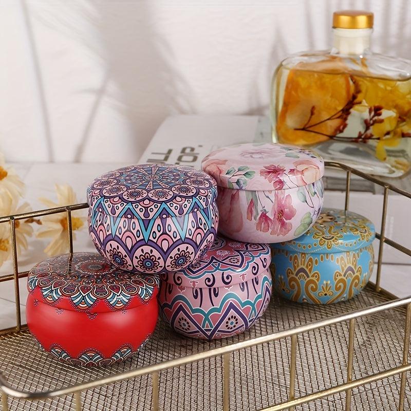 4pcs Small Candy Jars Christmas Iron Candy Boxes Party Small