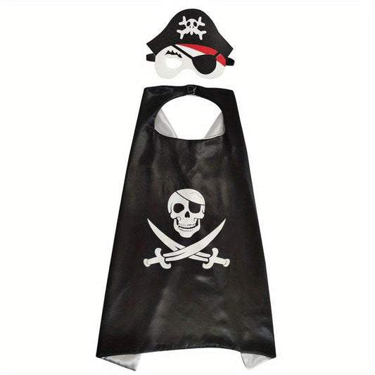 Kids Pirate Costume Cloak Halloween Adventure Hero Jack Cloak