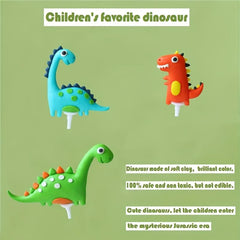 13pcs 3D Dinosaur Cake Topper Cupcake Topper Kids Birthday Party Supplies