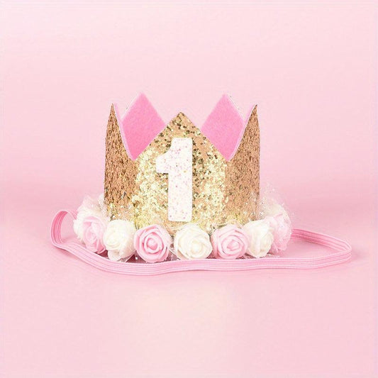Pink Crown Hat for Kids Birthday Party