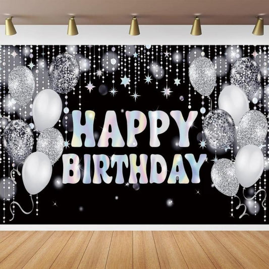 Silvery Tassel Birthday Party Backdrop