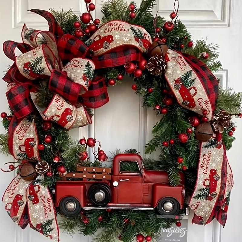 Christmas Red Truck Garland Farmhouse Decoration