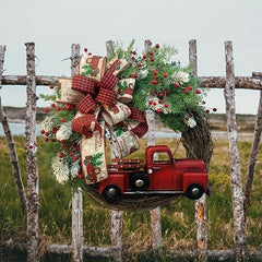 Christmas Red Truck Garland Farmhouse Decoration