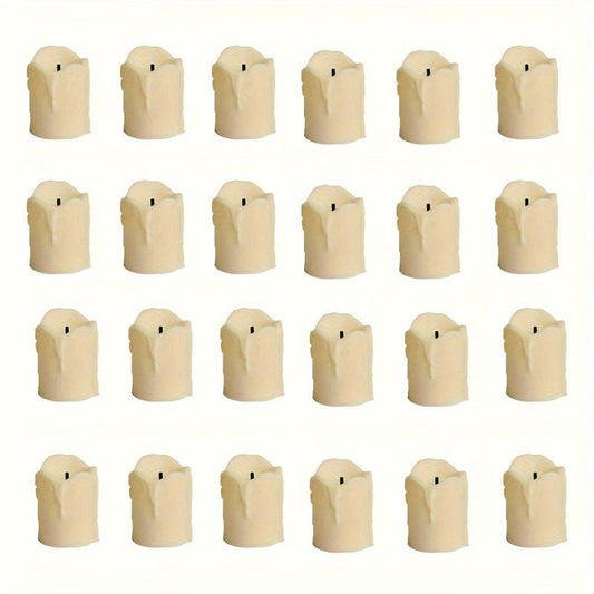 24pcs LED Candle Lights Flameless Operated Tea Light Simulation Flame
