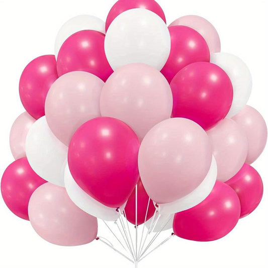 30pcs Pink & Rose Red Latex Balloons for Balloon Garland Arch Decor