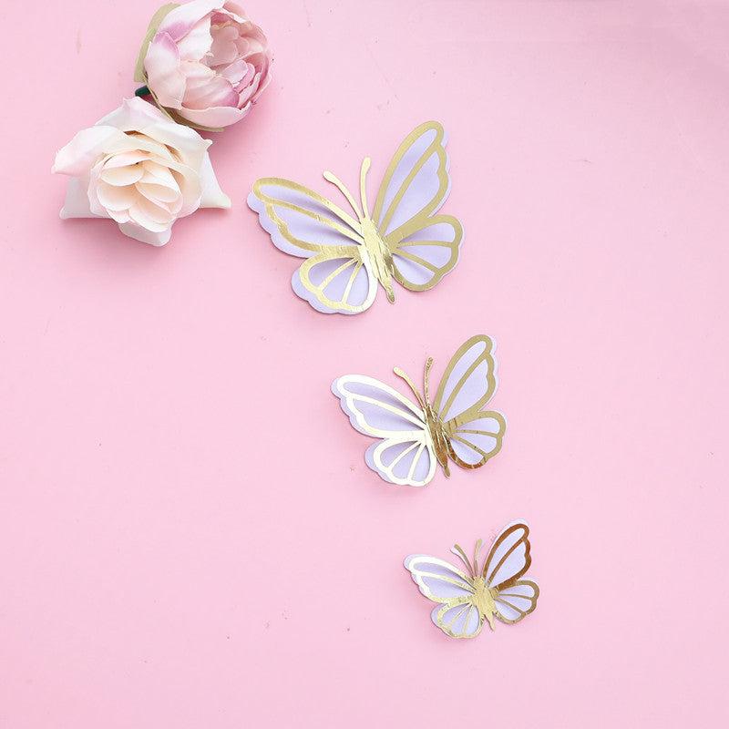 Double Layer Butterfly Cake Decor Birthday Cake Topper