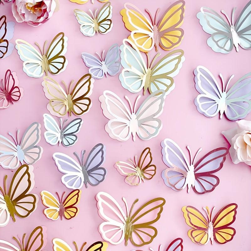 Double Layer Butterfly Cake Decor Birthday Cake Topper