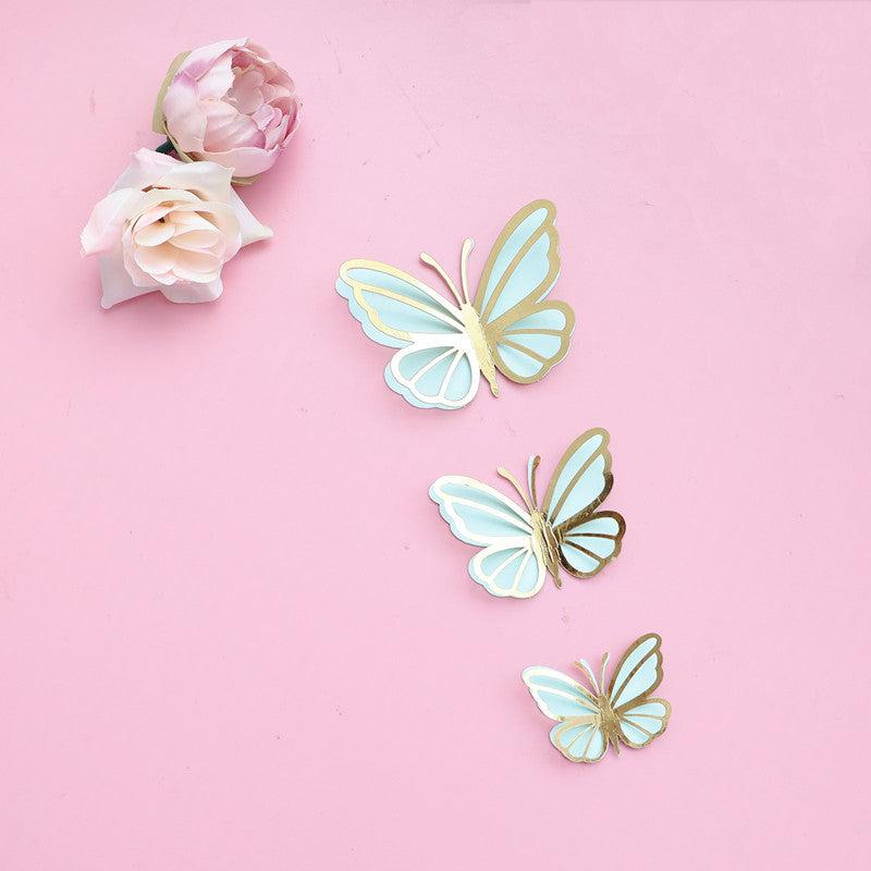 Double Layer Butterfly Cake Decor Birthday Cake Topper