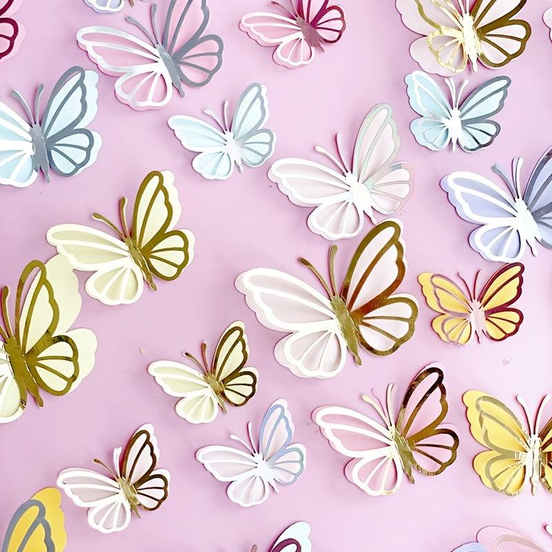 Double Layer Butterfly Cake Decor Birthday Cake Topper