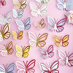 Double Layer Butterfly Cake Decor Birthday Cake Topper