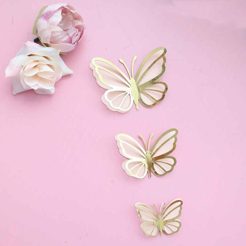 Double Layer Butterfly Cake Decor Birthday Cake Topper