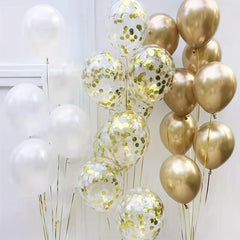 18pcs Colorful Confetti Balloon Set for Birthdays Weddings Thanksgiving